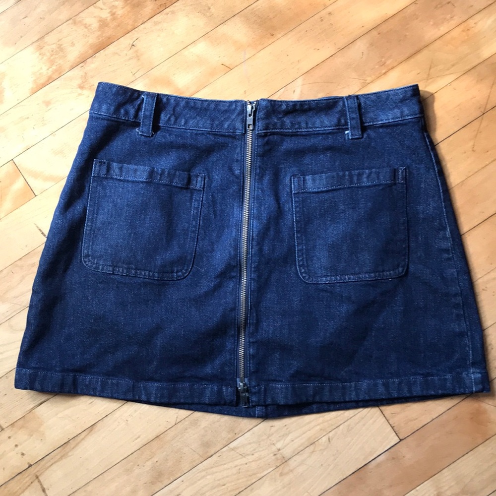 Madewell denim zip skirt pockets